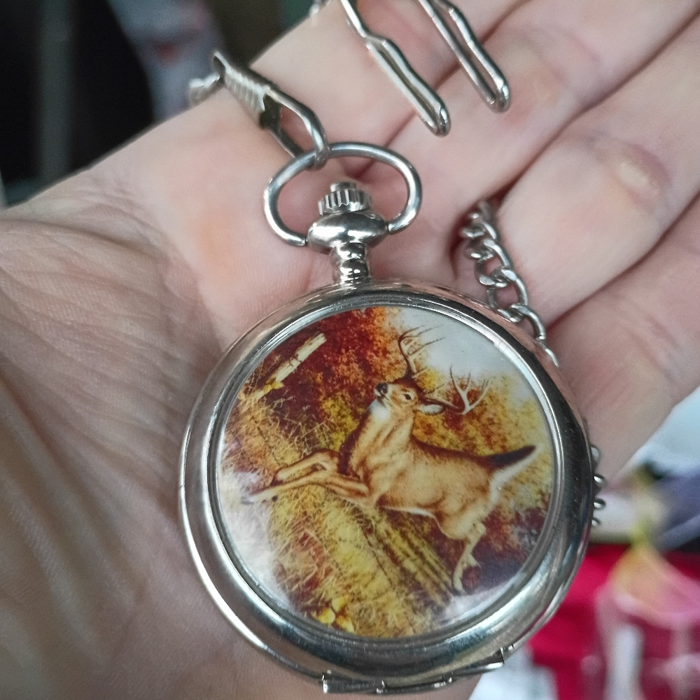 Hautman Brothers Collection Deer Pocket Watch S